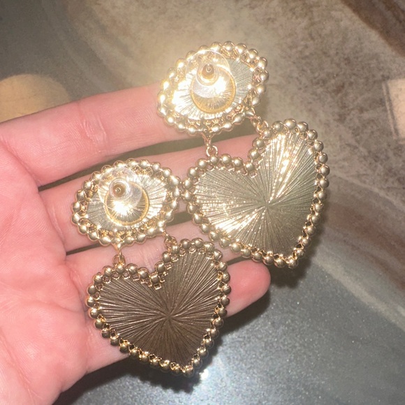 Betsy Johnson Colorful Beaded Heart Earrings - Picture 4 of 5